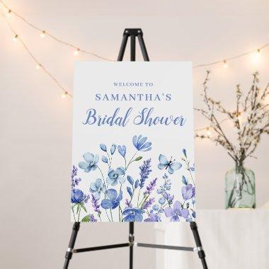 Blue Floral  Welcome Sign Foam Boards