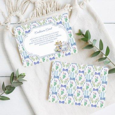 Blue Floral Coquette Tea Party  Enclosure