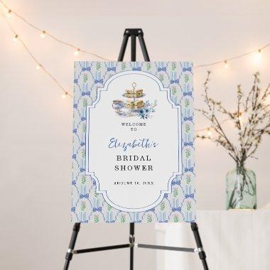 Blue Floral Coquette Tea Party  Foam Board