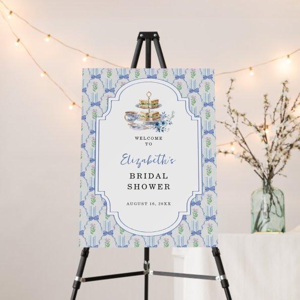 Blue Floral Coquette Tea Party  Foam Board