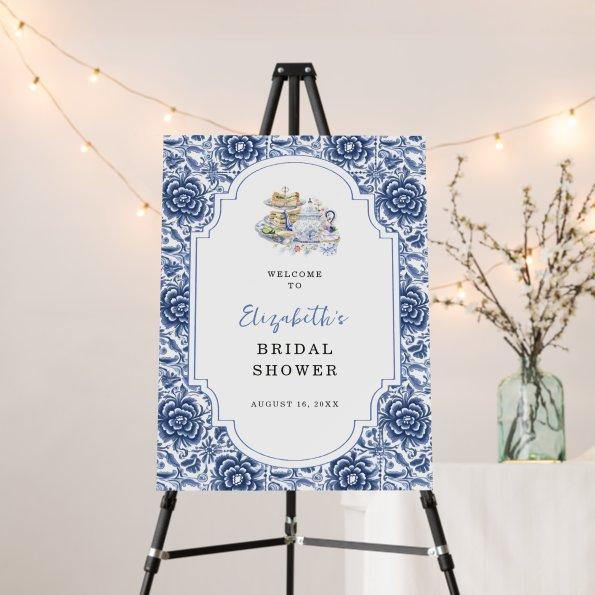 Blue Floral Coquette Tea Party  Foam Board