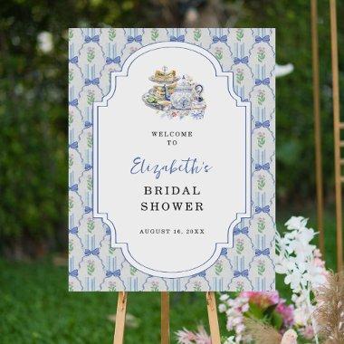 Blue Floral Coquette Tea Party  Foam Board
