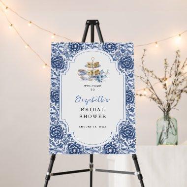 Blue Floral Coquette Tea Party  Foam Board