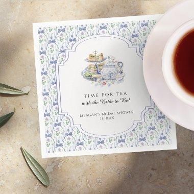 Blue Floral Coquette Tea Party  Napkins