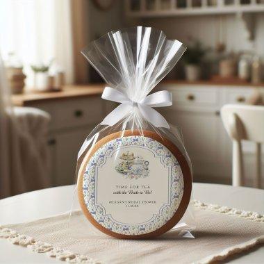 Blue Floral Coquette Tea Party  Sugar Cookie