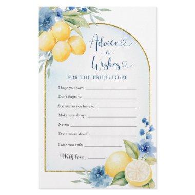 Blue Floral Lemon Main Squeeze Advice and Wishes