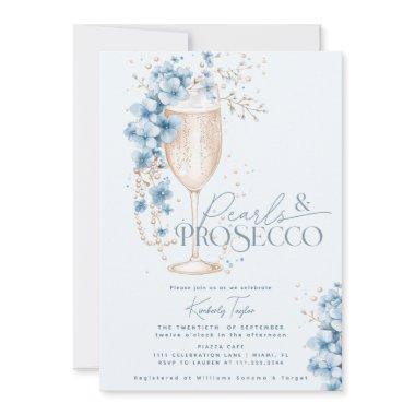 Blue Floral Pearls & Prosecco