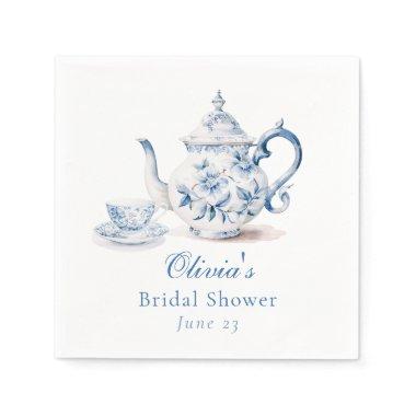Blue Floral Tea Party  Napkins