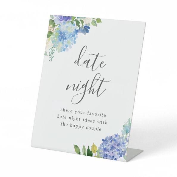 Blue Flower Hydrangea Date Night Sign