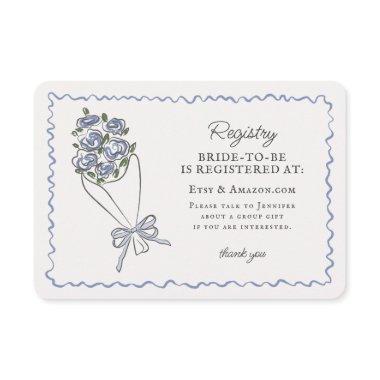 Blue Flower Market Fresh Floral Registry Insert