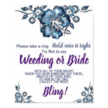 Blue Flower Put a Ring on  Game Sign