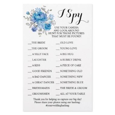 Blue Flower Wedding Reception I Spy Game  Flyer