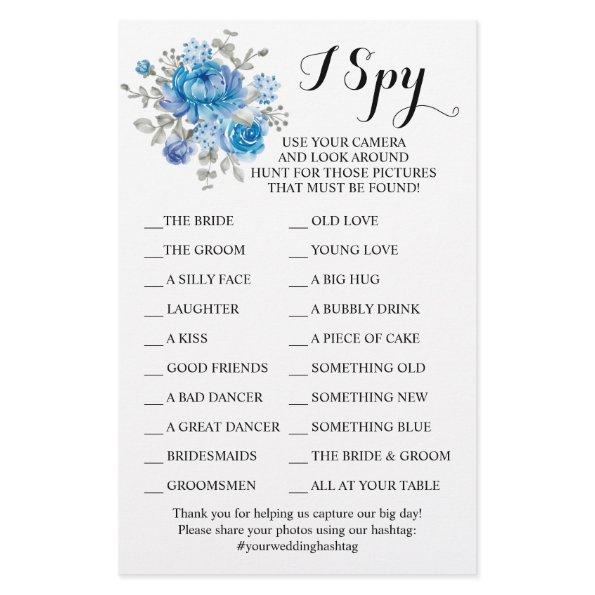 Blue Flower Wedding Reception I Spy Game  Flyer