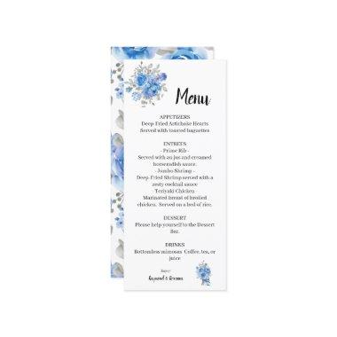 Blue Flowers Wedding  Menu