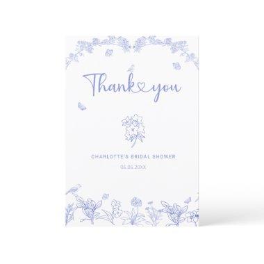Blue Garden Chinoiserie  Thank You
