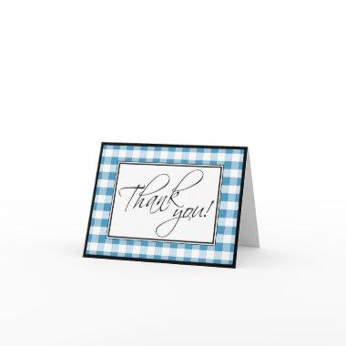 Blue Gingham Custom Thank You