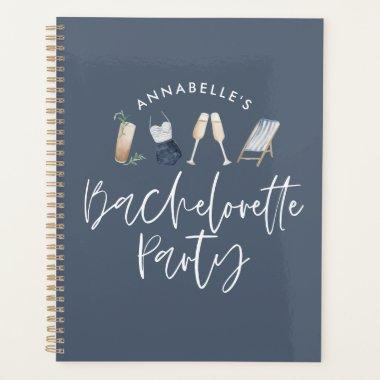 blue girly summery modern drinks  planner