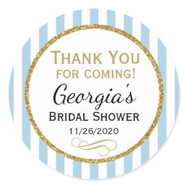 Blue Gold  Thank You Coming Favor Tag