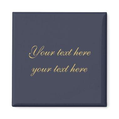 Blue Gold Professional Trendy Minimalist Own Text Magnet