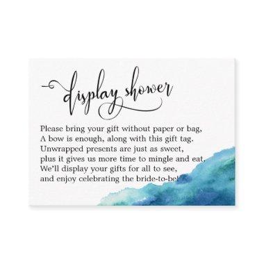 Blue Green Aqua Watercolor Display Shower
