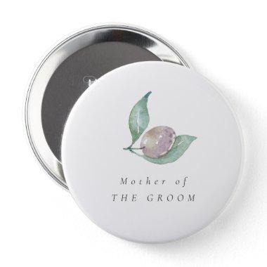 BLUE GREEN WATERCOLOUR FOLIAGE OLIVE GROOM TO BE PINBACK BUTTON