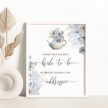 Blue help the busy bride Address an envelope Poster