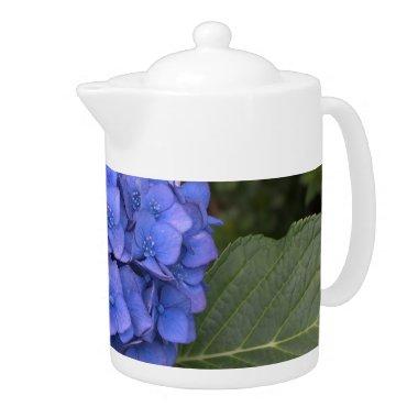 Blue Hydrangea 44 oz. Porcelain Teapot