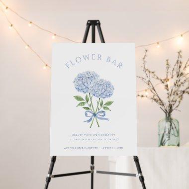 Blue Hydrangea Blooms Bouquet Flower Bar Foam Board