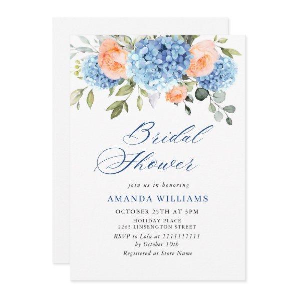Blue Hydrangea Blush Pink Roses