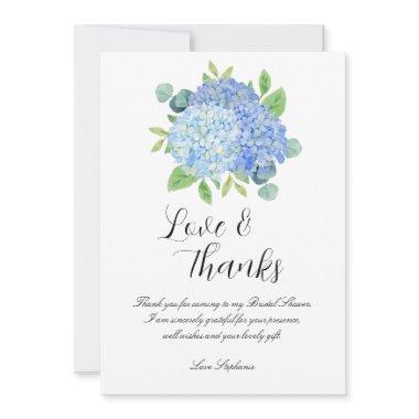 Blue Hydrangea Botanical  Thank You