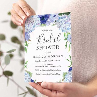 Blue Hydrangea Bridal Shower Invitation Invitations