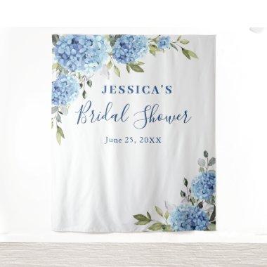 Blue Hydrangea Bridal Shower Photo Backdrop