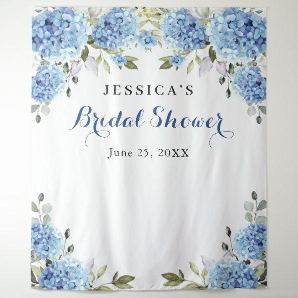Blue Hydrangea Bridal Shower Photo Backdrop
