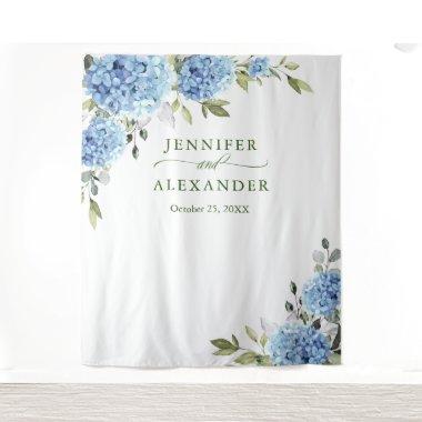 Blue Hydrangea Bridal Shower Photo Backdrop