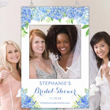 Blue Hydrangea Bridal Shower Photo Prop Poster