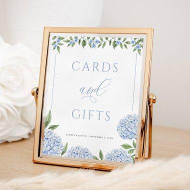 Blue Hydrangea  and Gifts Wedding Poster