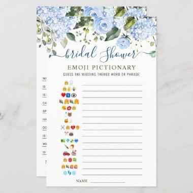 Blue Hydrangea Double-Sided Bridal Shower Game