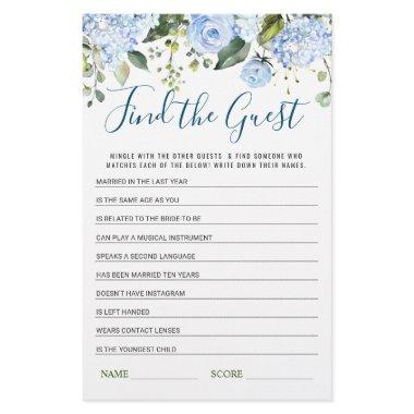 Blue Hydrangea Find the Guest  Game