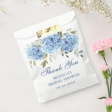 Blue Hydrangea Floral Eucalyptus  Favor Bag