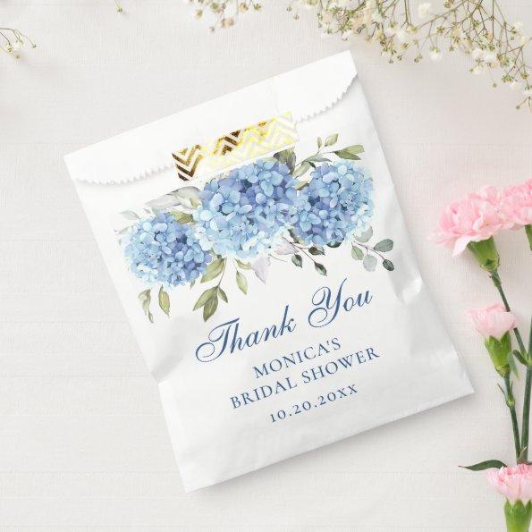 Blue Hydrangea Floral Eucalyptus  Favor Bag