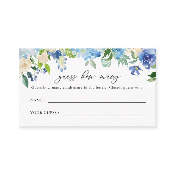 Blue Hydrangea Floral Guess How Many Enclosure