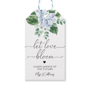Blue Hydrangea Floral Thank You Favor Gift Tags