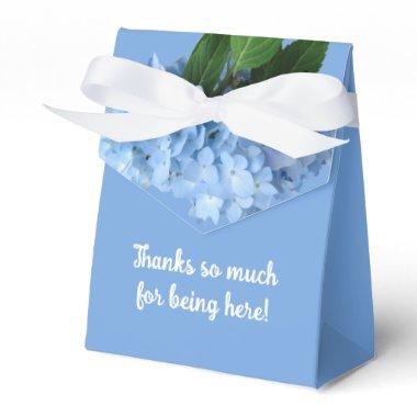 Blue Hydrangea Floral Wedding Shower Thank You Favor Boxes