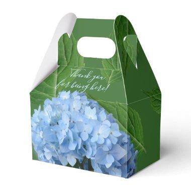 Blue Hydrangea Floral Wedding Shower Thank You Favor Boxes