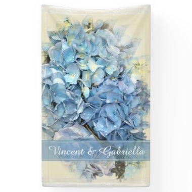 Blue Hydrangea Flower Wedding Banner