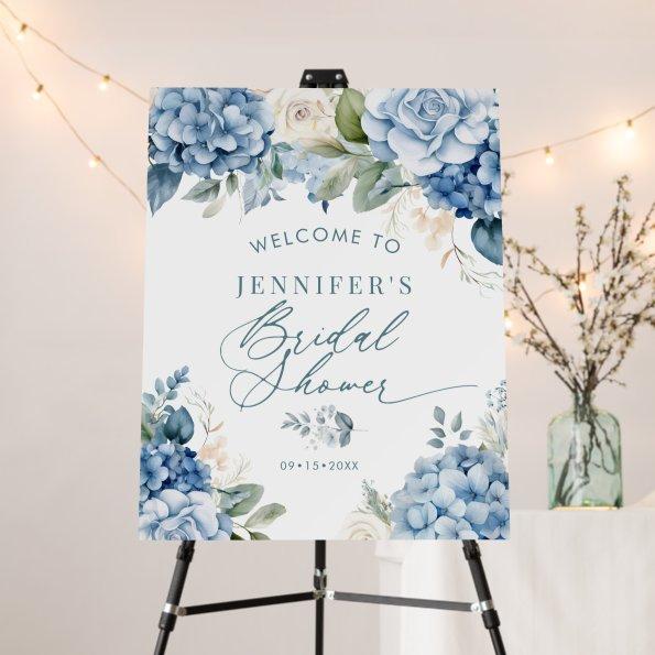 Blue Hydrangea | Flowers Leaves  Sign