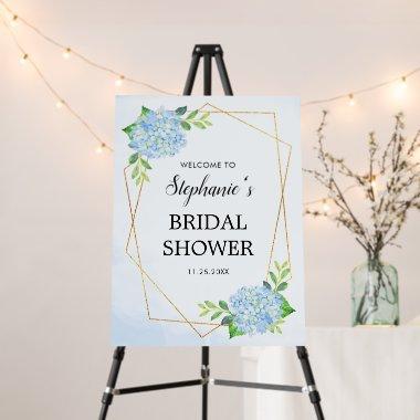 Blue Hydrangea Geometric  Foam Board