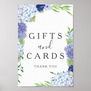 Blue Hydrangea Gifts and Invitations Sign