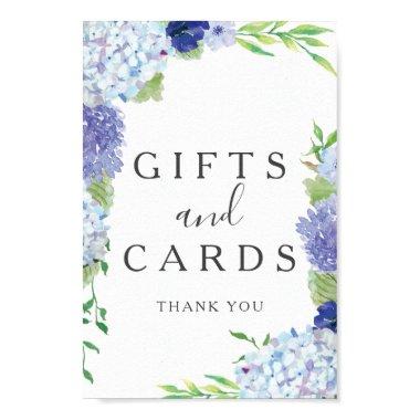 Blue Hydrangea Gifts and Invitations Sign