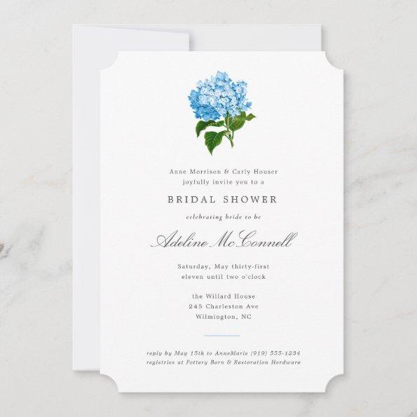 Blue Hydrangea Grandmillennial Bridal Shower Invitations
